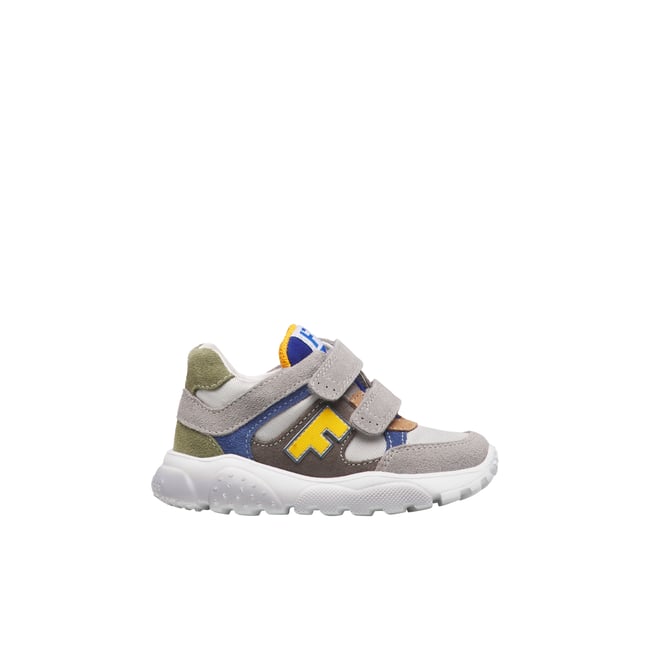 Sneakers en daim et tissu WIMY VL. gris foncé-bleu <span itemprop=