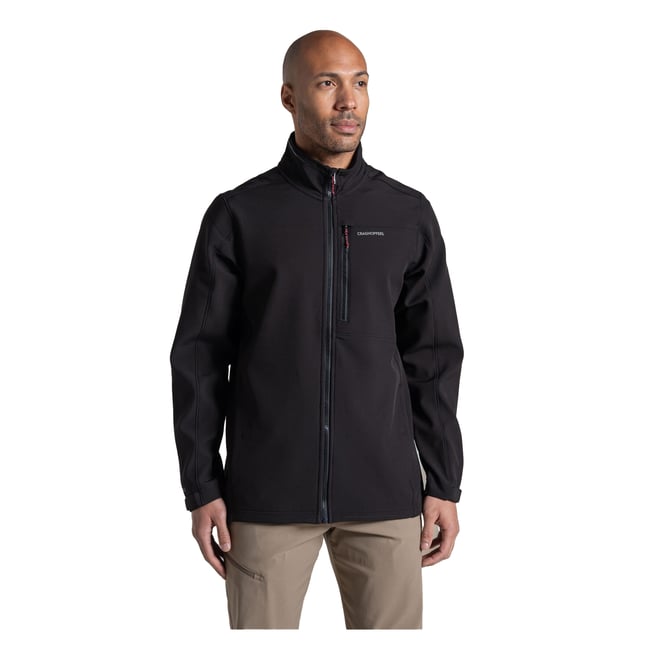 Veste unie à col montant ALTIS noir <span itemprop=
