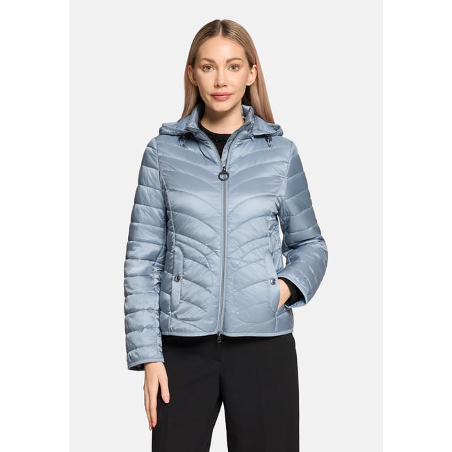 Veste outdoor à capuche amovible faded blue <span itemprop=
