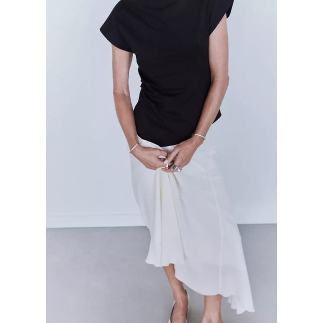 T-shirt coton bas asymétrique - MANGO