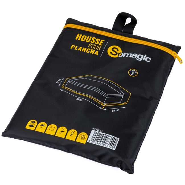 Housse L 83 l 54 x H 27 cm pour plancha noir <span itemprop=