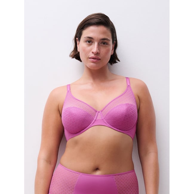 Soutien gorge à armatures enveloppant Norah Chic  rose moyen <span itemprop=