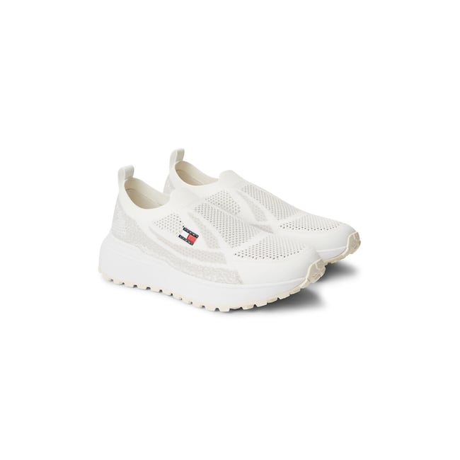 Baskets à enfiler RUNNER KNIT ecru <span itemprop=