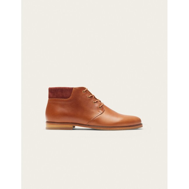 Bottines CUIR terracotta <span itemprop=