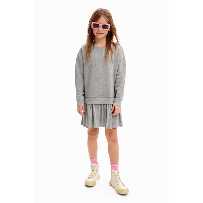 Robe à pois gris <span itemprop=