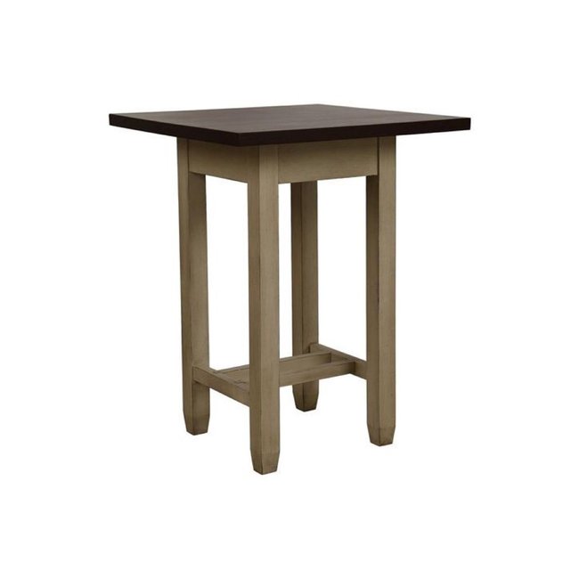 Table repas haute carrée - BROCANTE Couleur beige <span itemprop=