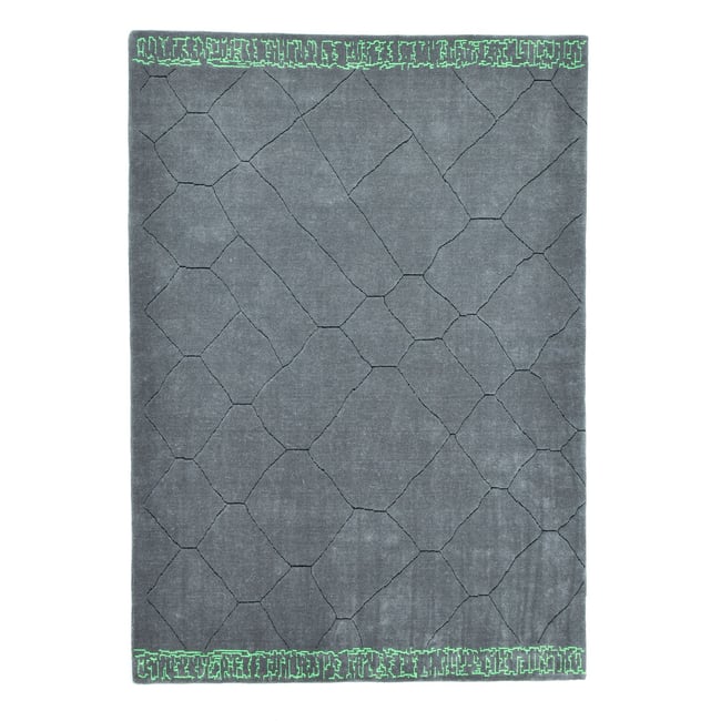 Tapis tissé main en PET recyclé pour l'intérieur et l'extérieur - Kyoto Couleur gris <span itemprop=