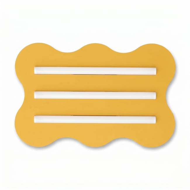 Plafonnier Acier Jaune S14d 1 Klover Couleur jaune <span itemprop=