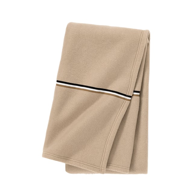 Plaid en polaire beige, B LINEA - BOSS HOME