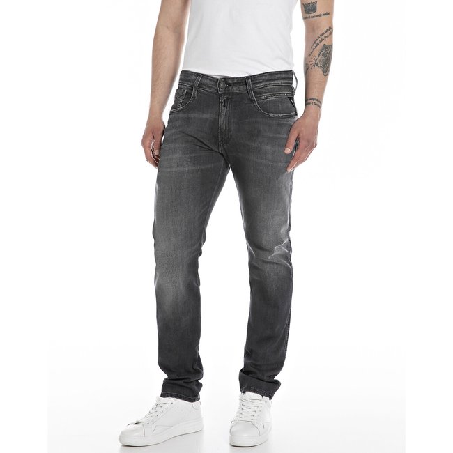 Anbass Slim Fit Jeans, used black, REPLAY