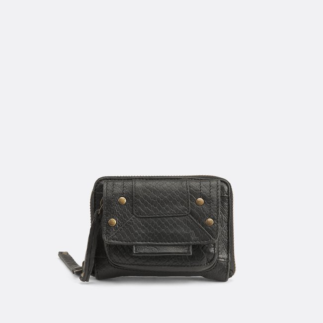 Portefeuille en cuir Felizia noir <span itemprop=