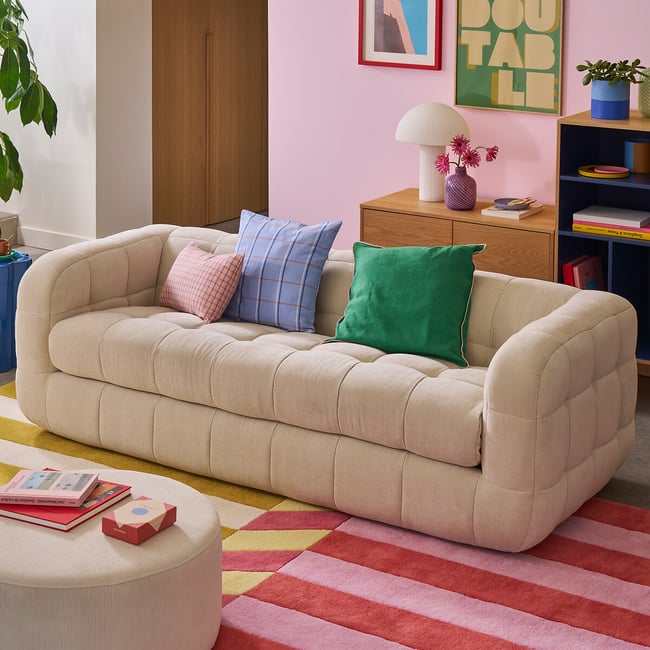 Pieta 3-Seater Velvet Sofa - LA REDOUTE INTERIEURS