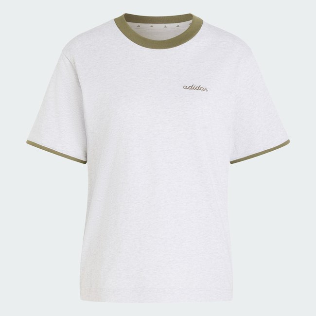 T-shirt graphique brodé Colorpop Seasonal Essentials light grey heather / olive strata <span itemprop=