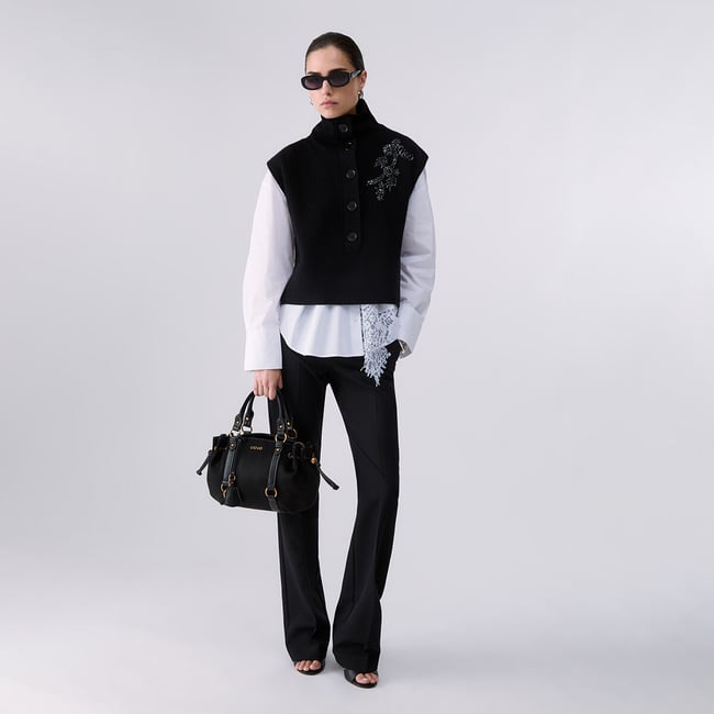 Gilet en laine avec broderie bijou - LIU JO