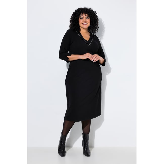 Robe point de Rome noir <span itemprop=