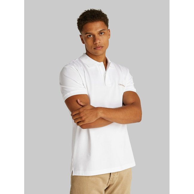 Polo monologo bianco CALVIN KLEIN JEANS