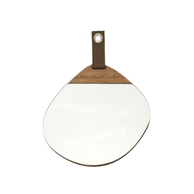 Miroir galet bois 25x25 Couleur v002230 <span itemprop=