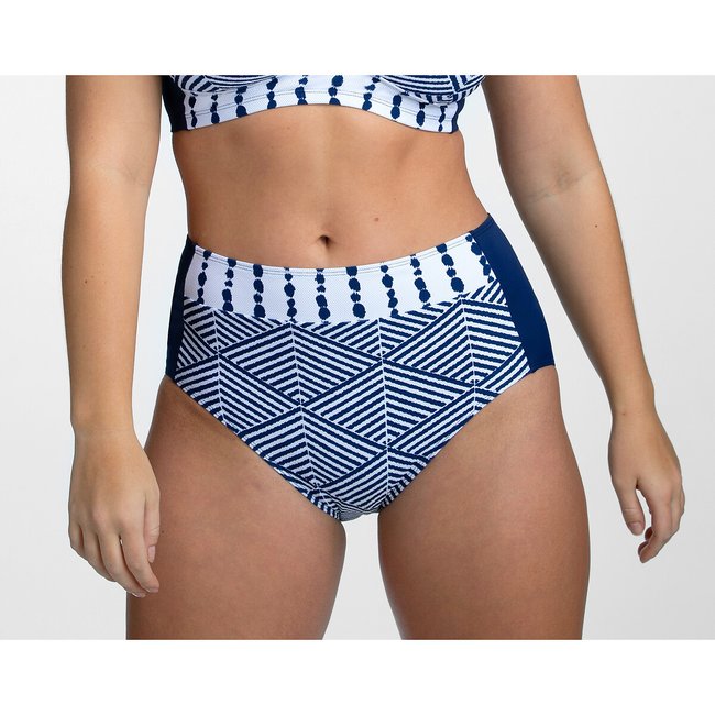 Culotte de maillot de bain Azur imprimé marine <span itemprop=