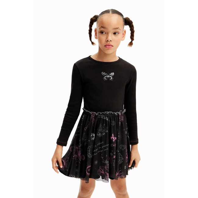 Robe deux pièces noir <span itemprop=