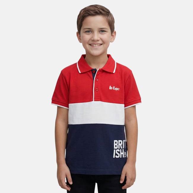 Polo manches courtes imprimé, col chemise RUGBY - LEE COOPER