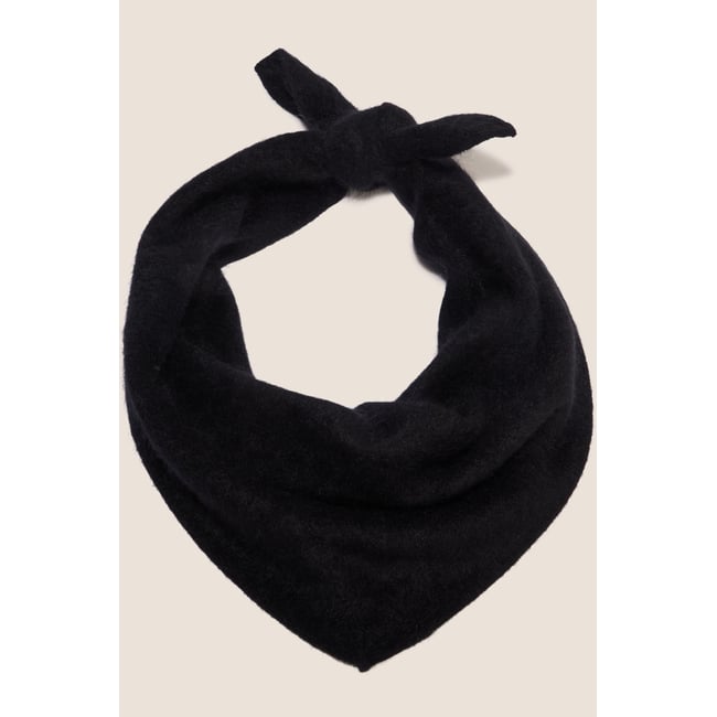 Écharpe en cachemire noir <span itemprop=