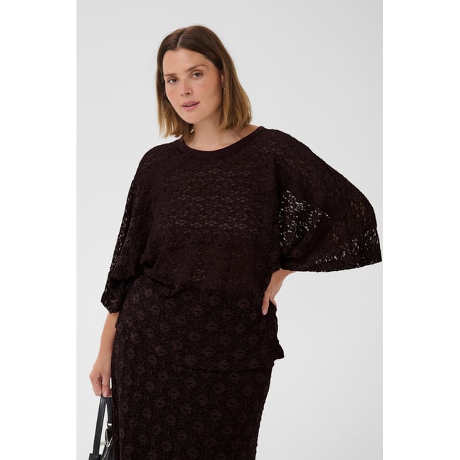 Á manches longues bordeaux fudge <span itemprop=