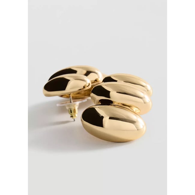 Boucles d’oreilles longues ovales or <span itemprop=