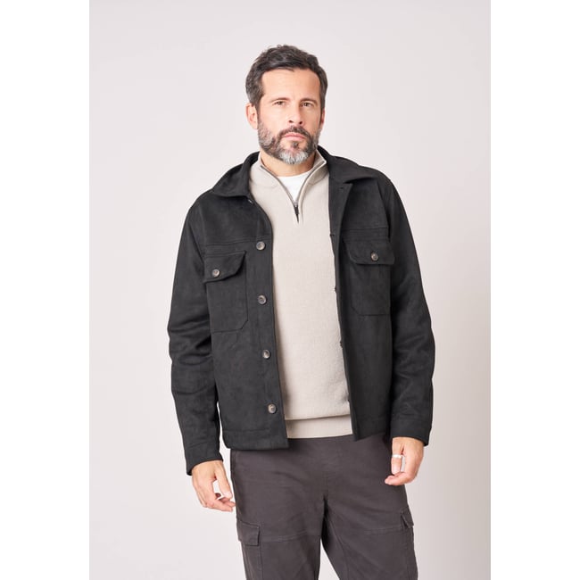 Veste regular homme en suèdine CRYSTIAN - DEELUXE