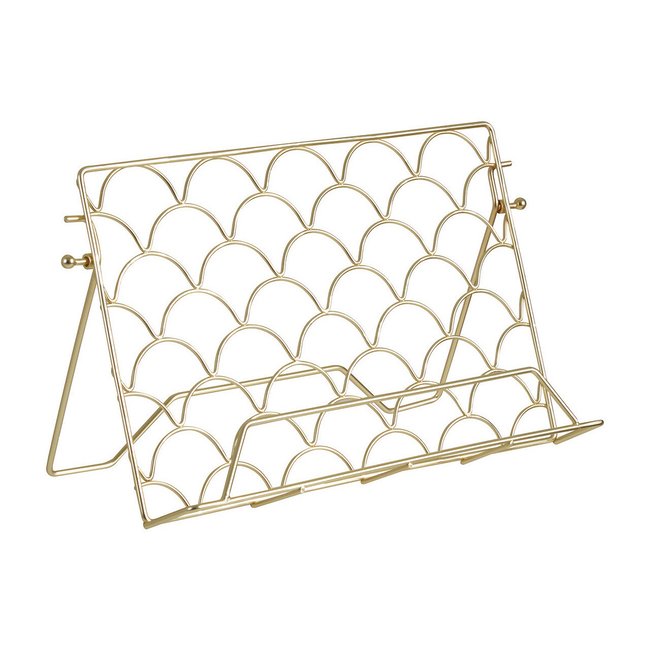 Deco Style Cook Book Stand in Matte Gold Finish, gold-coloured, SO'HOME