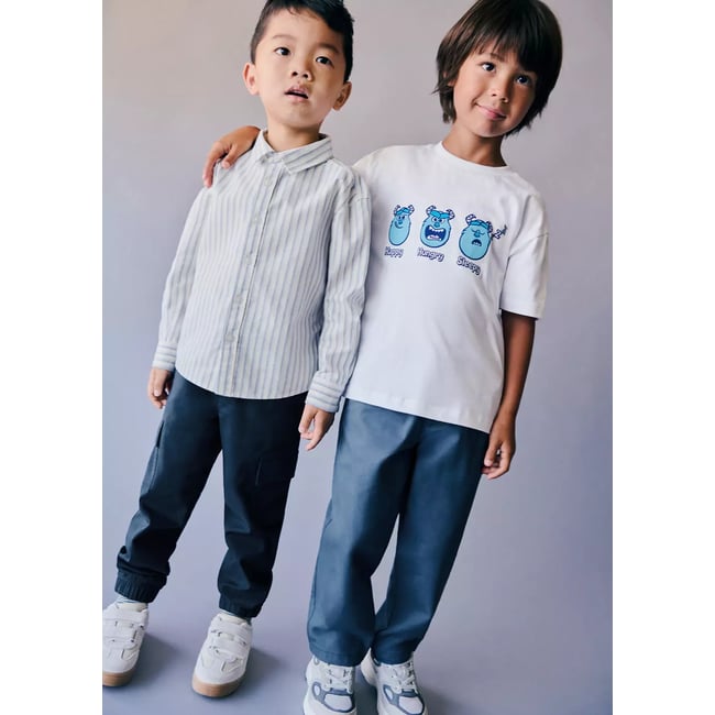 Chemise 100 % coton rayures bleu <span itemprop=