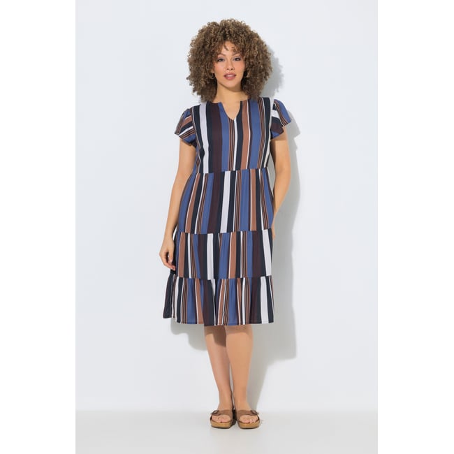 Robe à rayures marine <span itemprop=