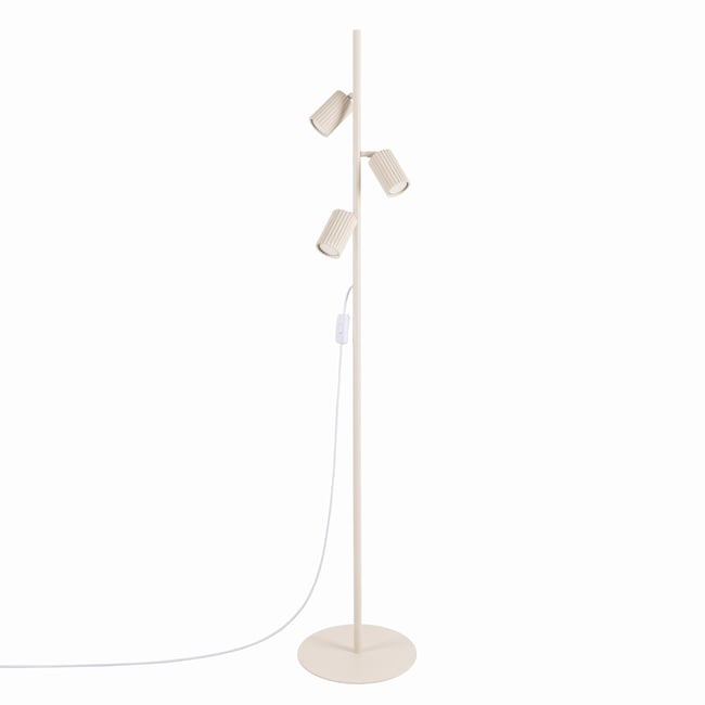 Lampadaire Aluminium Beige GU10 3 KARBON Couleur beige <span itemprop=