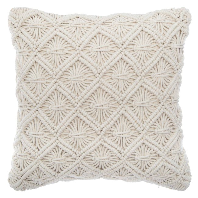 Coussin déhoussable ETÉ INDIEN beige <span itemprop=