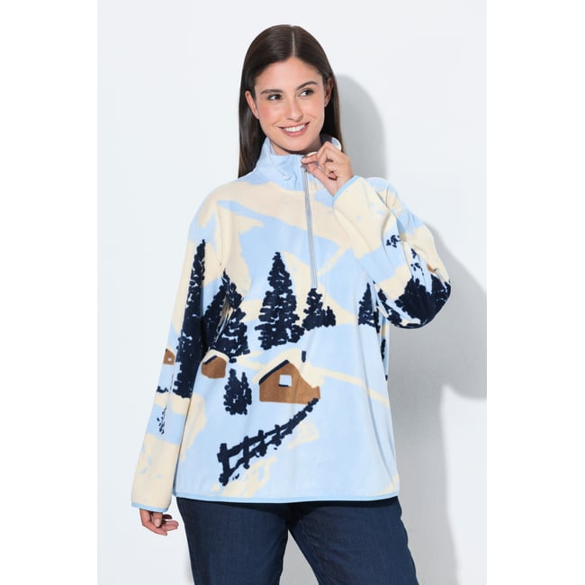 Sweat-shirt en polaire bleu gris clair <span itemprop=
