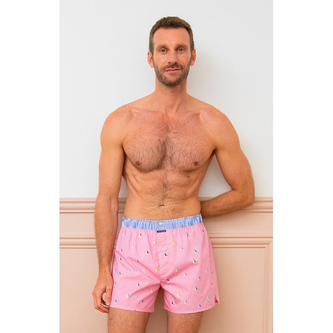 Caleçon suspensoir en coton, Le Club n°1172 rose <span itemprop=
