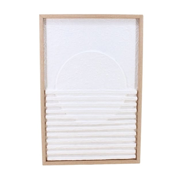 Cadre décoratif en relief 40x60cm Couleur blanc <span itemprop=
