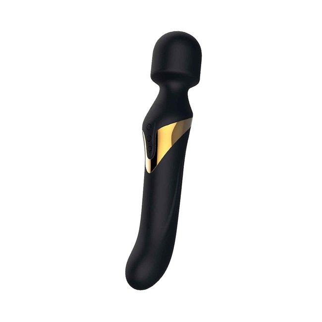 Vibromasseur wand Dual Orgasms noir + doré <span itemprop=
