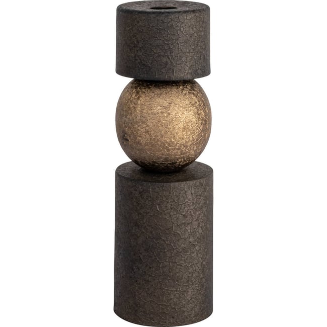 Bougeoir en fer effet laiton antique Couleur laiton antique <span itemprop=