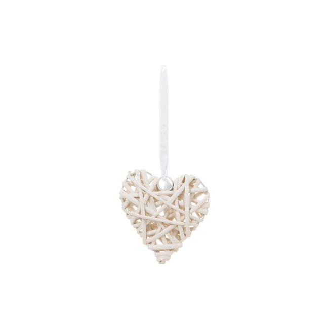Décoration murale COEUR Couleur blanc <span itemprop=