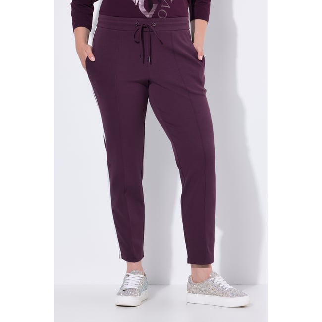 Pantalon point de Rome prune foncé <span itemprop=