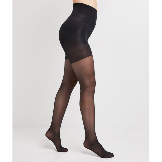 Collants sculptants mi-opaque noir <span itemprop=