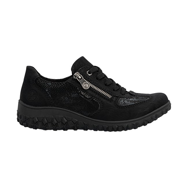 Basket Basse Cuir Scuol noir <span itemprop=
