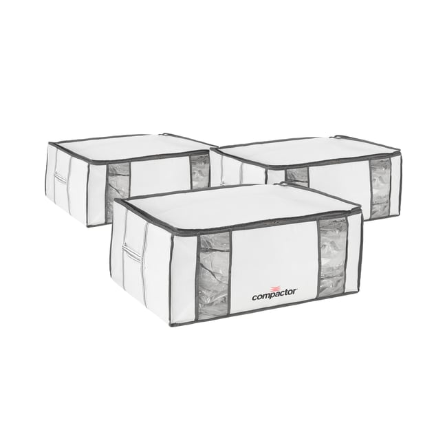 COMPACTOR - Lot 3 housses rangement sous vide XXL - 65 x 45 x H.27 cm - Bleu - COMPACTOR