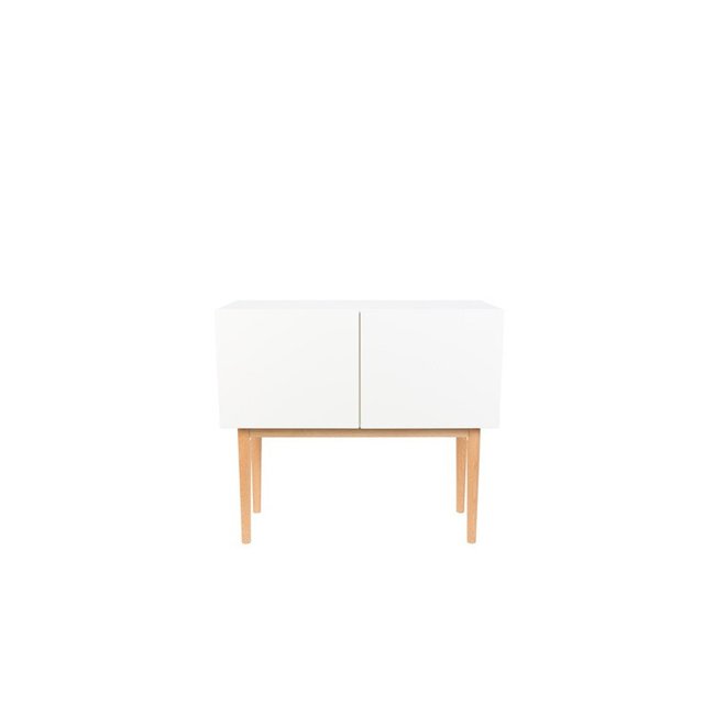 Meuble TV et buffet High On Wood 2 portes Couleur blanc <span itemprop=