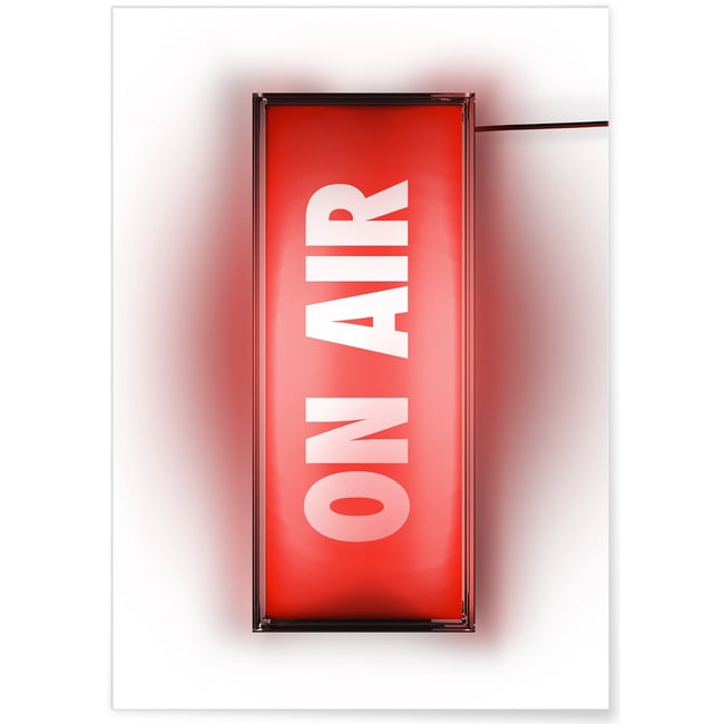 Affiche 'On Air' Couleur blanc <span itemprop=