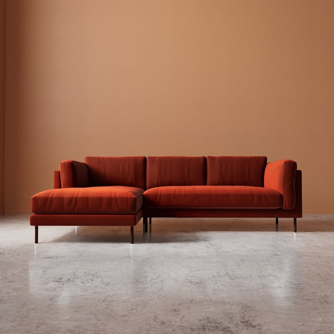 Munich Crushed Velvet Corner Chaise Sofa - SWOON
