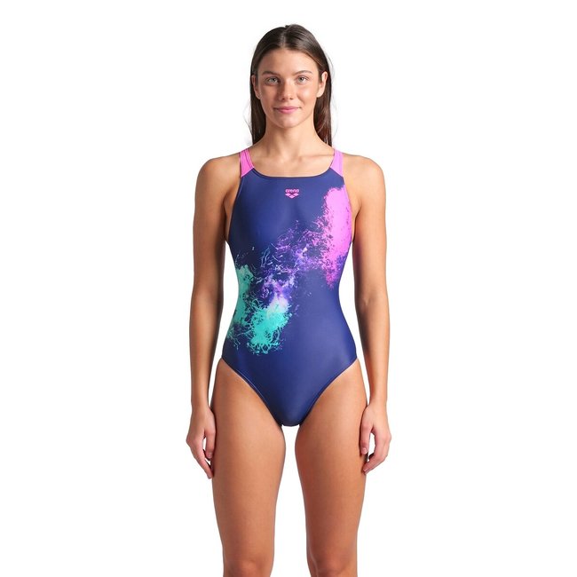Fato de banho Feel Maxfit marinho/rosa <span itemprop=