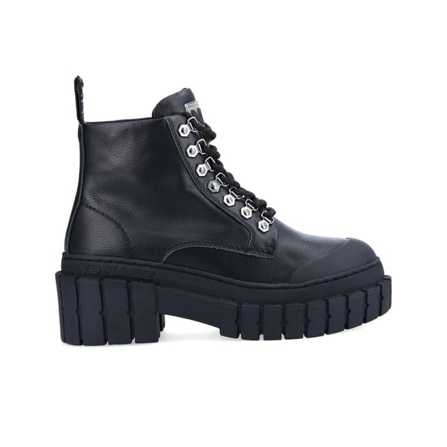 Boots Cuir Grainé À Lacets Kross Low Boots noir <span itemprop=