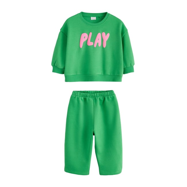 Ensemble sweat et pantalon bouffant green play <span itemprop=