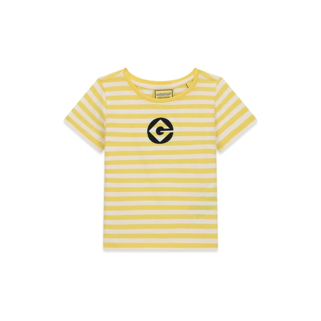 T-Shirt Rayé Gj X Minions jaune <span itemprop=